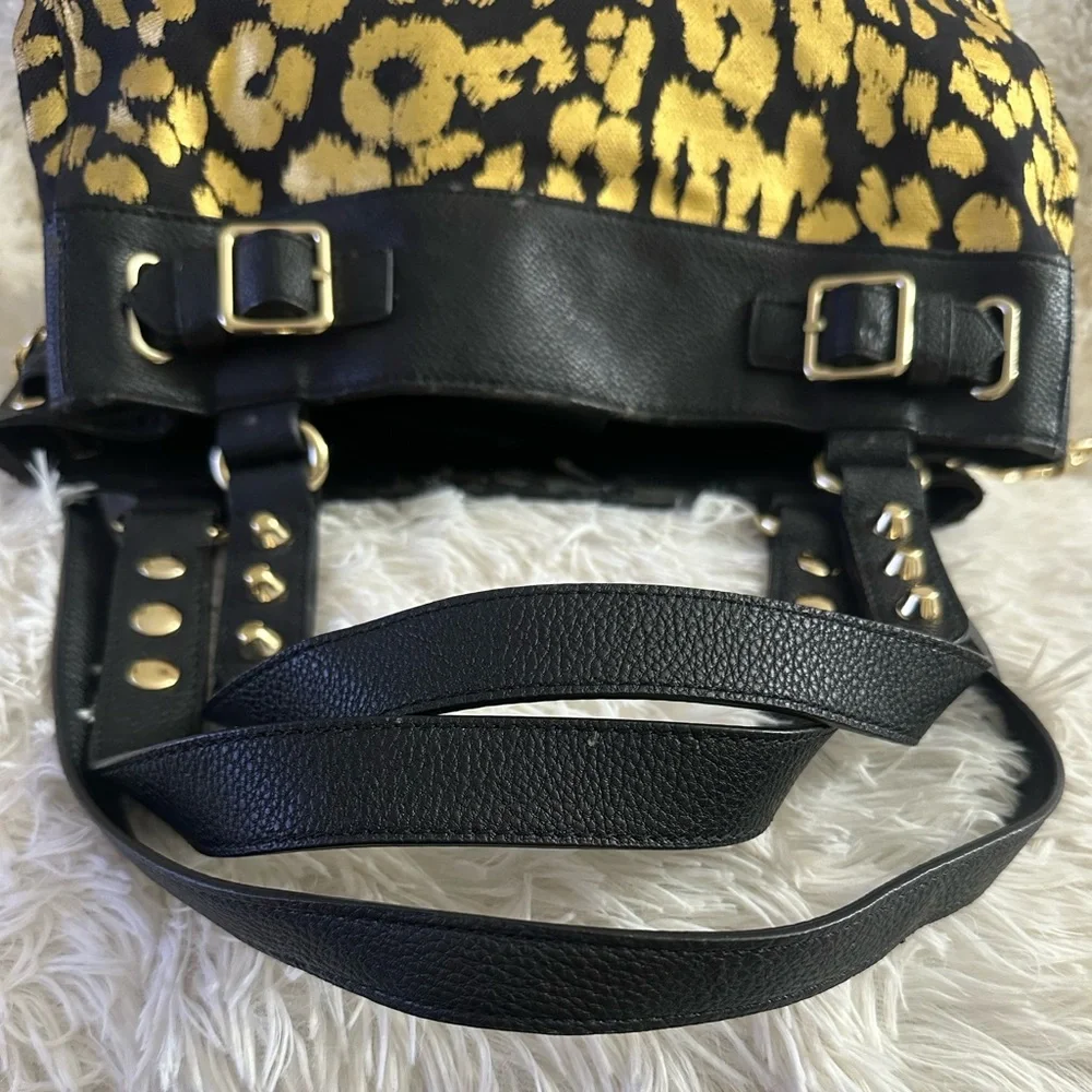 Juicy Couture 2013” Beverly Leopard Daydreamer Tote in Black & Metallic Gold NWT - Picture 6 of 16